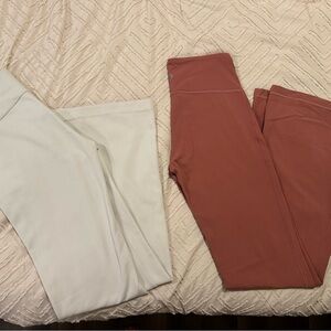 Lululemon Athletica Cream and Pink Leggings